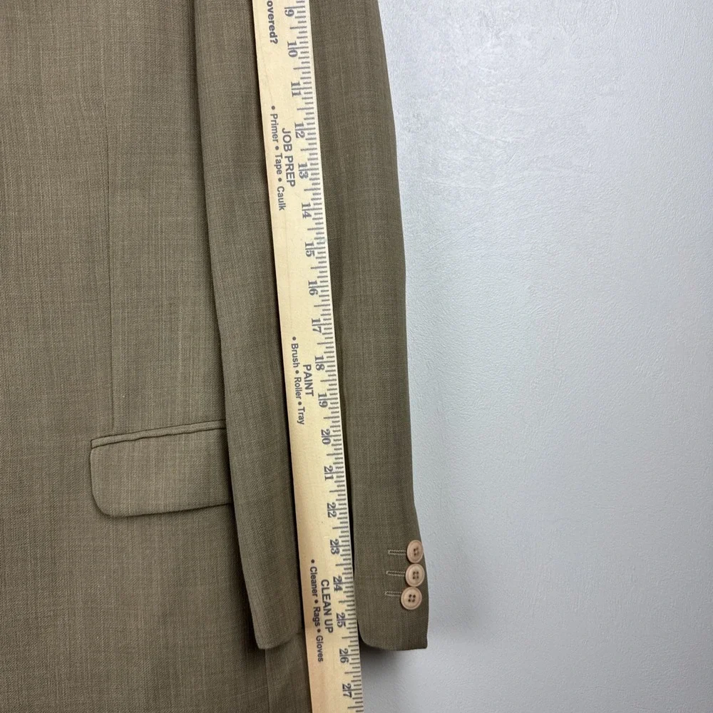 Bachrach Blazer Men's 40R Tan Beige 100%‎ Wool Sports  Made Coat In Italy Jacket